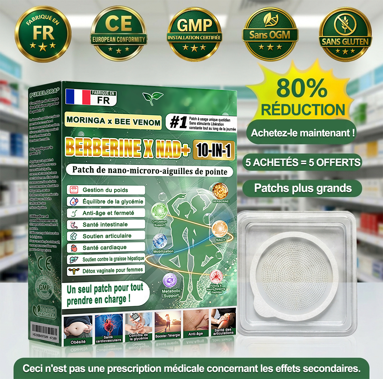 🏥Pharmacie en ligne française| 🔥 𝐏𝐮𝐫𝐞𝐥𝐨𝐫𝐚® Moringa · Berbérine × NAD+ 𝟏𝟎-𝐞𝐧-𝟏 𝐏𝐚𝐭𝐜𝐡 𝐍𝐚𝐧𝐨 𝐌𝐢𝐜𝐫𝐨𝐚𝐢𝐠𝐮𝐢𝐥𝐥𝐞𝐬 𝐀𝐯𝐚𝐧𝐜𝐞́ — 𝐔𝐧𝐞 𝐀𝐩𝐩𝐥𝐢𝐜𝐚𝐭𝐢𝐨𝐧 𝐏𝐚𝐫 𝐉𝐨𝐮𝐫, 𝐑𝐞́𝐬𝐮𝐥𝐭𝐚𝐭𝐬 𝐕𝐢𝐬𝐢𝐛𝐥𝐞𝐬 𝐞𝐧 𝟕 𝐉𝐨𝐮𝐫𝐬