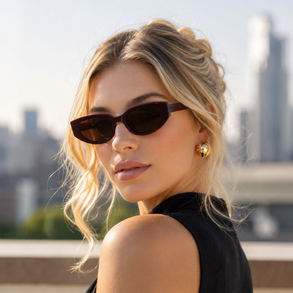 🔥 Lunettes de soleil Femme 2-en-1 – Design rétro chic œil de chat & aviateur