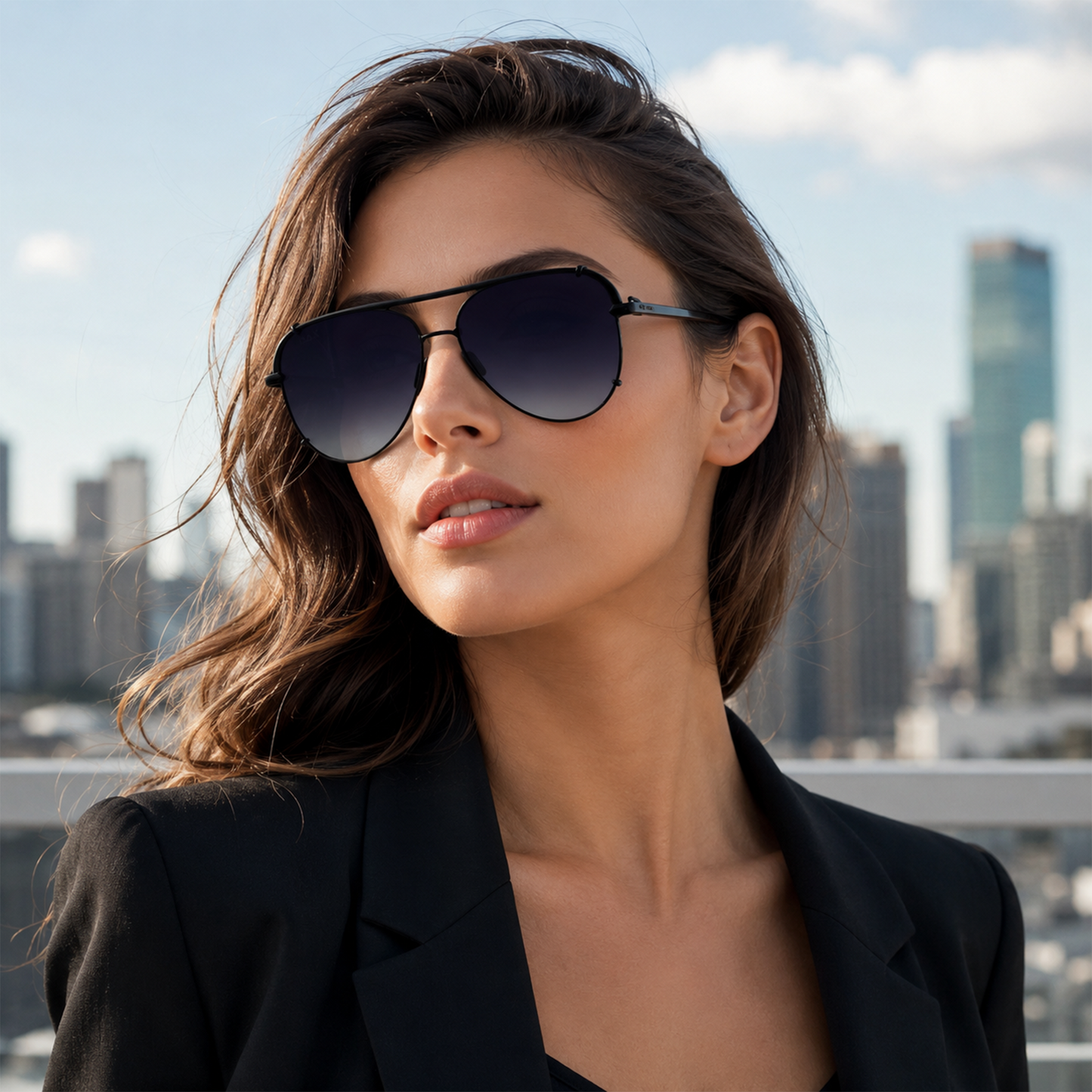 🔥 Lunettes de soleil Femme 2-en-1 – Design rétro chic œil de chat & aviateur
