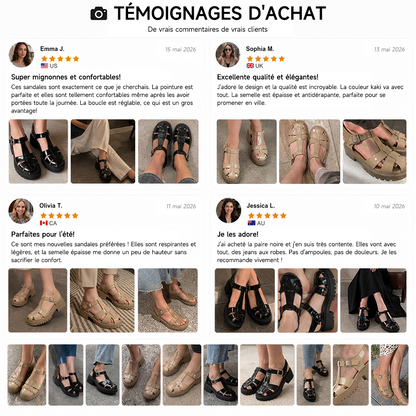 🔥 Nouvelle Collection 2026 | Sandales Mary Jane Femme à Plateforme – Élégance en Cuir Verni, Confort Tendance & Semelle Antidérapante pour un Maintien Parfait