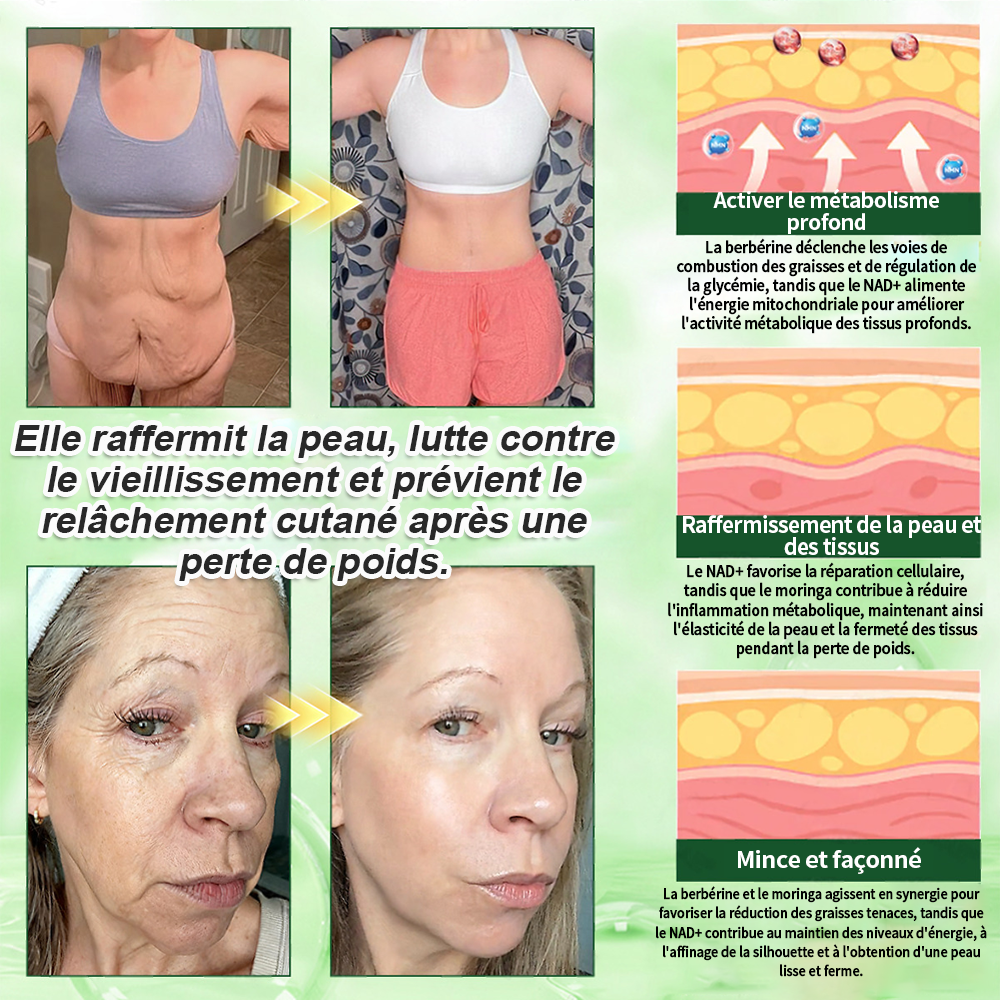 🇫🇷 Nouveauté 2026丨 Purelora® Moringa Berbérine x NAD+ Patch Nano-Microneedle 10-en-1 Une application par jour, changements visibles dès 7 jours. Pour accompagner la gestion du poids et le bien-être global