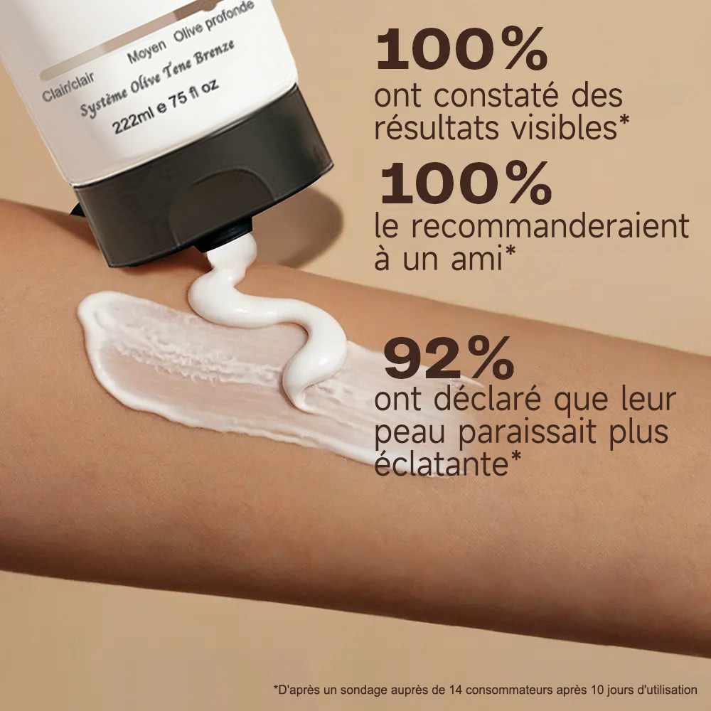 🇫🇷Purelora® Natural Olive Bronze Self Tanner Lotion Corps – Éclat progressif sans soleil, application uniforme, sans sous-ton orangé, hydratation intense, végan et cruelty-free