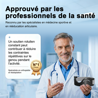 🔥 DERNIER JOUR : -80 % 🔥 LuckySong® Genouillère de Maintien de la Rotule | Support de Genou Ajustable pour Confort Quotidien ✅