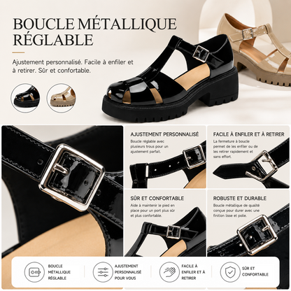 🔥 Nouvelle Collection 2026 | Sandales Mary Jane Femme à Plateforme – Élégance en Cuir Verni, Confort Tendance & Semelle Antidérapante pour un Maintien Parfait