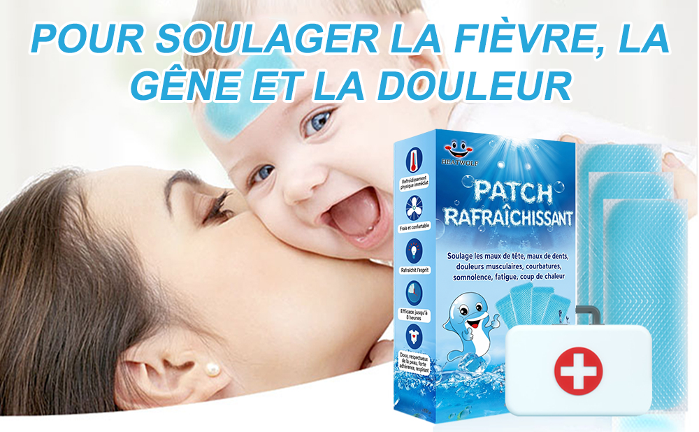 HEATWOLF® Patchs Rafraîchissants – Lot de 10 | Fraîcheur immédiate par temps chaud, pour enfants et adultes, front, nuque et corps