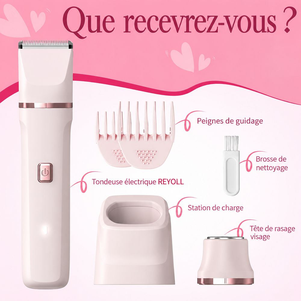 🔥 DERNIER JOUR : -80 % DE RÉDUCTION ✅ Tondeuse Bikini 2-en-1 Femme – Rasage Doux & Précis pour Une Peau Parfaite