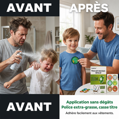 🦟 Patchs anti-moustiques Hudros aux huiles essentielles – Sans DEET, format familial