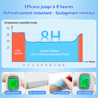 HEATWOLF® Patchs Rafraîchissants – Lot de 10 | Fraîcheur immédiate par temps chaud, pour enfants et adultes, front, nuque et corps