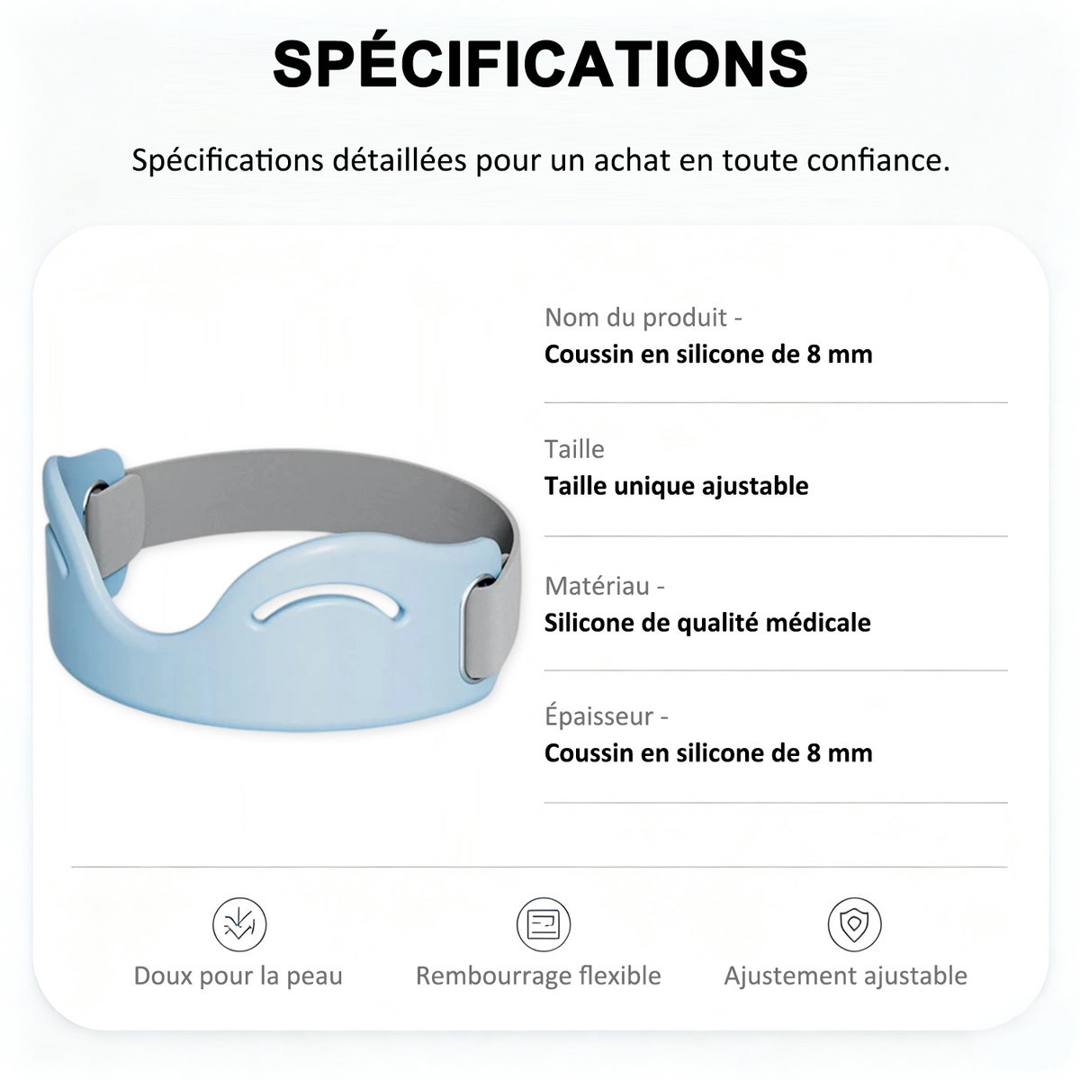 🔥 DERNIER JOUR : -80 % 🔥 LuckySong® Genouillère de Maintien de la Rotule | Support de Genou Ajustable pour Confort Quotidien ✅