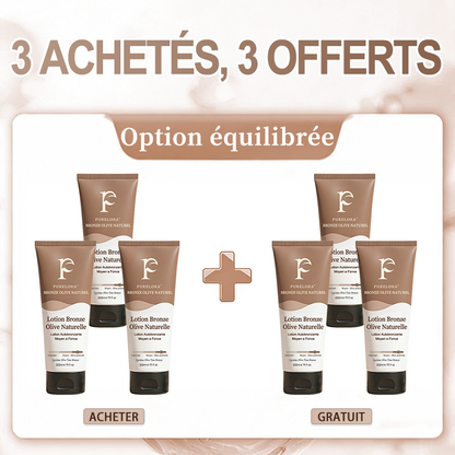🇫🇷Purelora® Natural Olive Bronze Self Tanner Lotion Corps – Éclat progressif sans soleil, application uniforme, sans sous-ton orangé, hydratation intense, végan et cruelty-free
