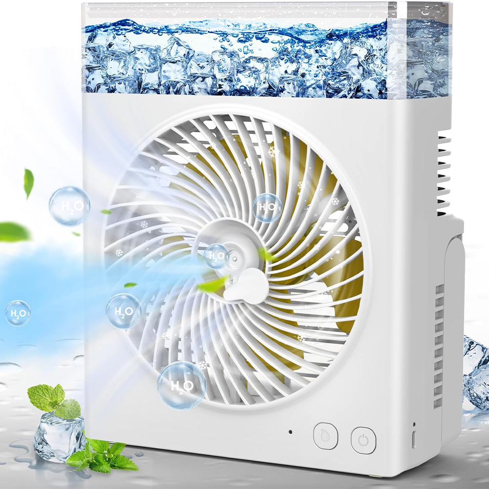 ❄️ Ventilateur Brumisateur Portable BVJ | ❄️Jusqu’à 30 h d’autonomie • Réservoir d’eau 600 ml • Recharge USB • Fonctionnement silencieux | Idéal pour la maison, le bureau, le camping et les voyages