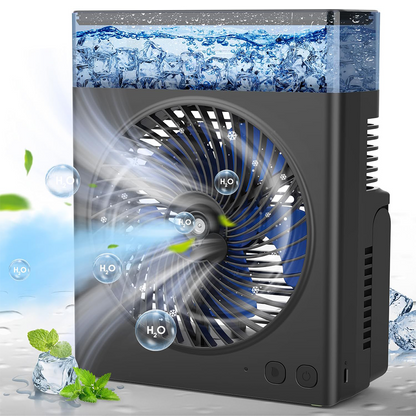 ❄️ Ventilateur Brumisateur Portable BVJ | ❄️Jusqu’à 30 h d’autonomie • Réservoir d’eau 600 ml • Recharge USB • Fonctionnement silencieux | Idéal pour la maison, le bureau, le camping et les voyages