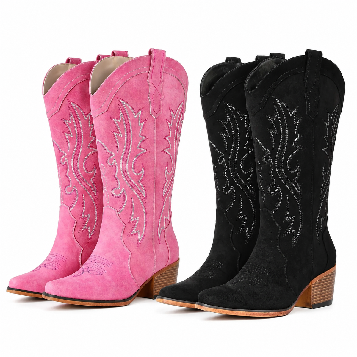 🔥 DERNIER JOUR -80% 🔥 Bottes Western d’Hiver Imperméables pour Femme | Doublure Chaude & Maintien de la Voûte Plantaire