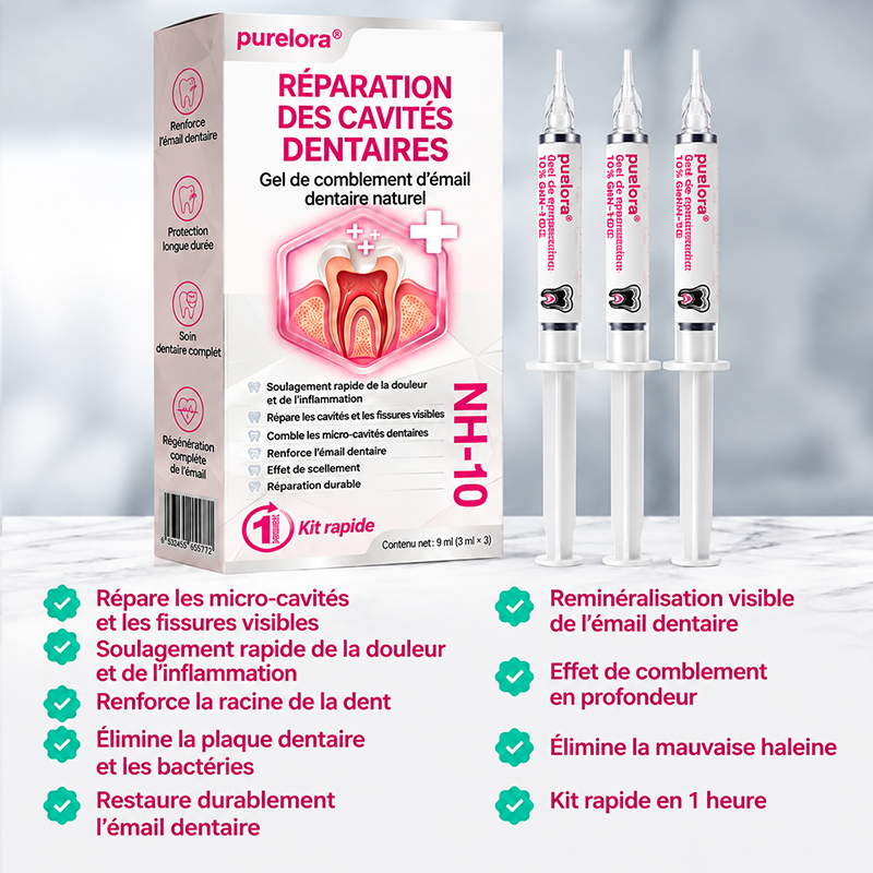 Purelora® DenPerm – Gel de comblement de l’émail naturel pour la réparation des caries