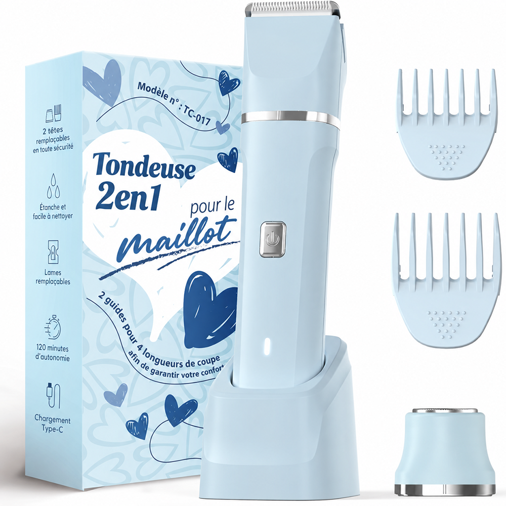 🔥 DERNIER JOUR : -80 % DE RÉDUCTION ✅ Tondeuse Bikini 2-en-1 Femme – Rasage Doux & Précis pour Une Peau Parfaite