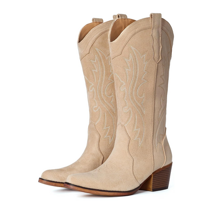 🔥 DERNIER JOUR -80% 🔥 Bottes Western d’Hiver Imperméables pour Femme | Doublure Chaude & Maintien de la Voûte Plantaire