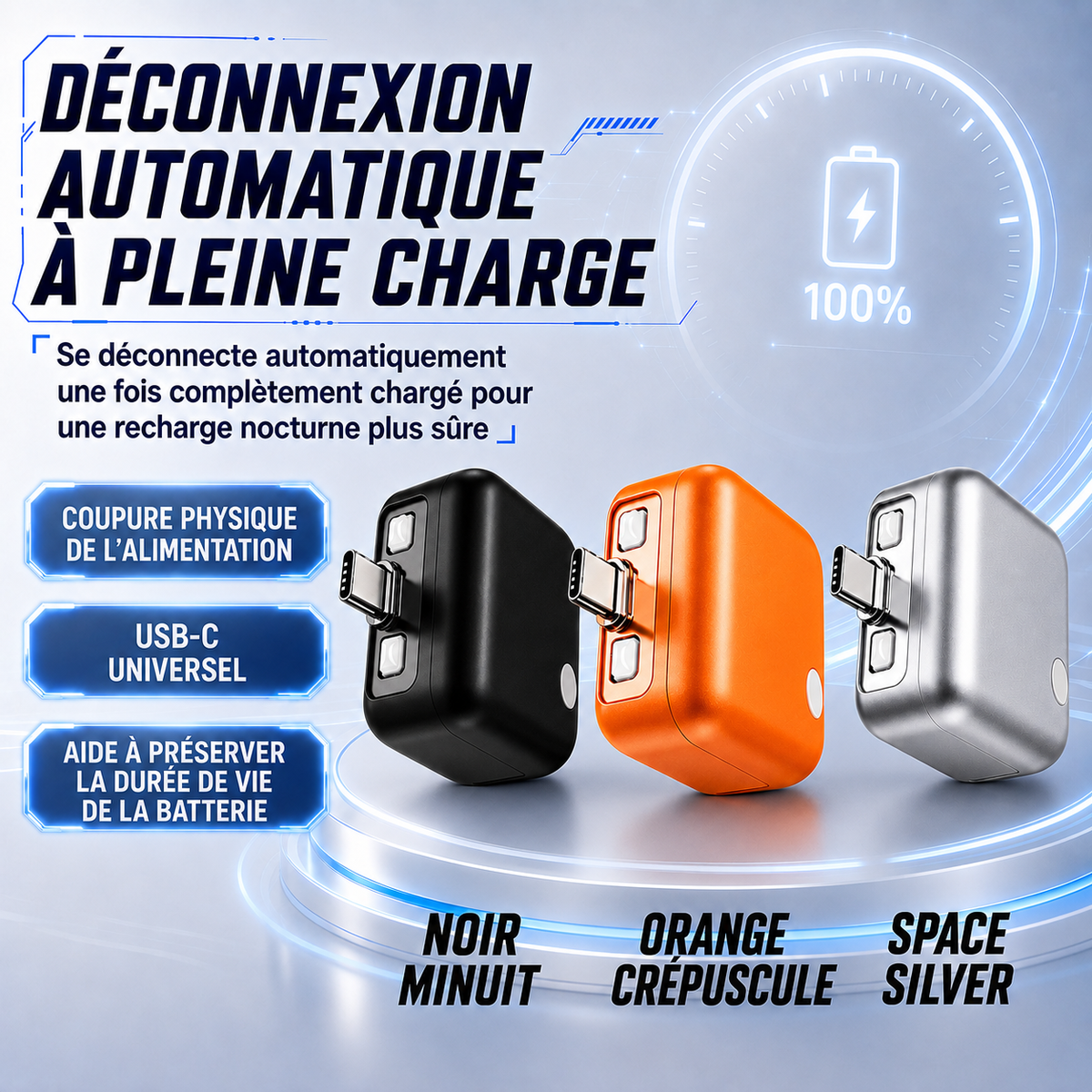 🔥 DERNIER JOUR : -80 % Protecteur de charge USB-C 140 W avec IA et arrêt automatique à pleine charge