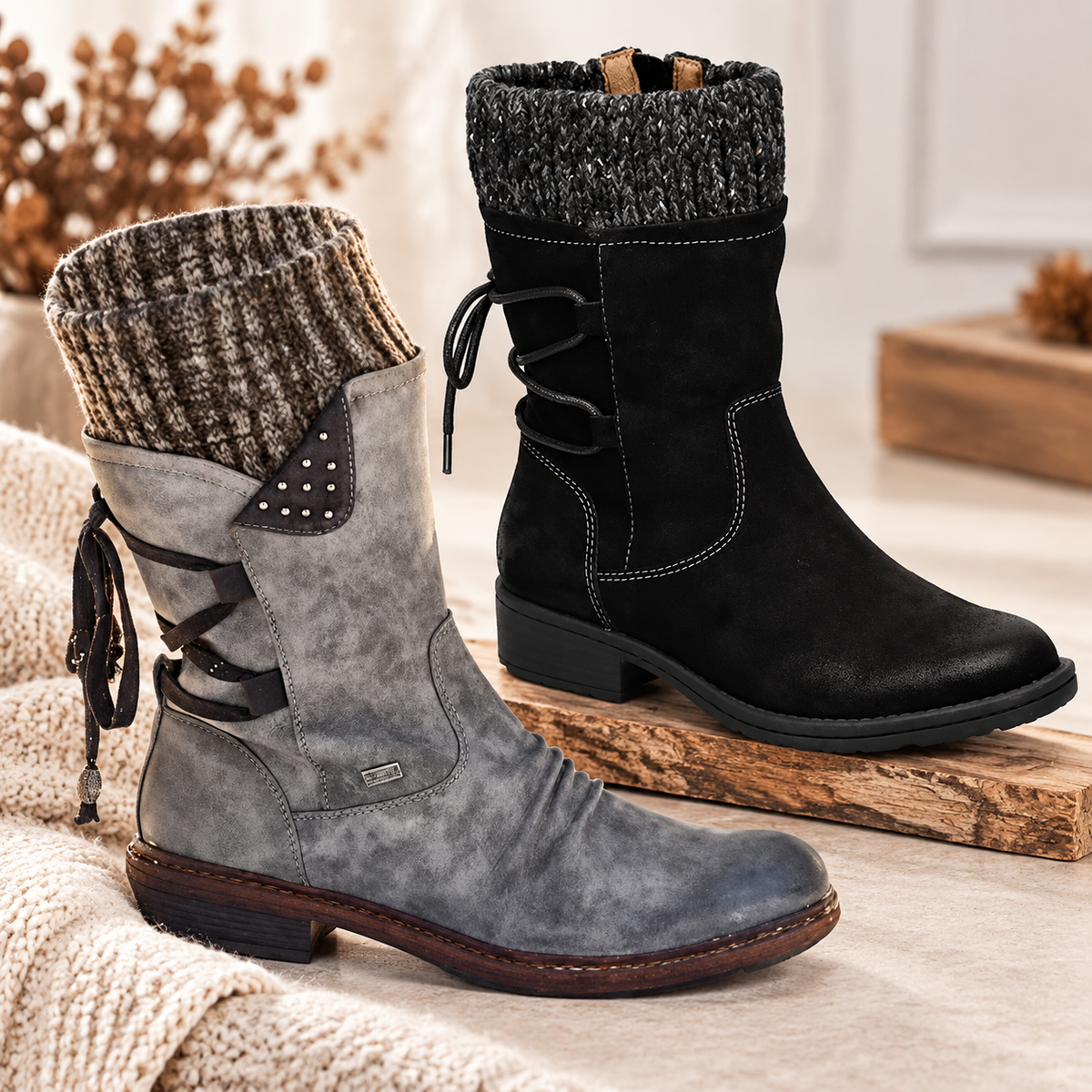 🔥 DERNIER JOUR DE PROMO -80 % 🔥 Bottines orthopédiques d’hiver pour femme, chaudes en laine, avec soutien de la voûte plantaire