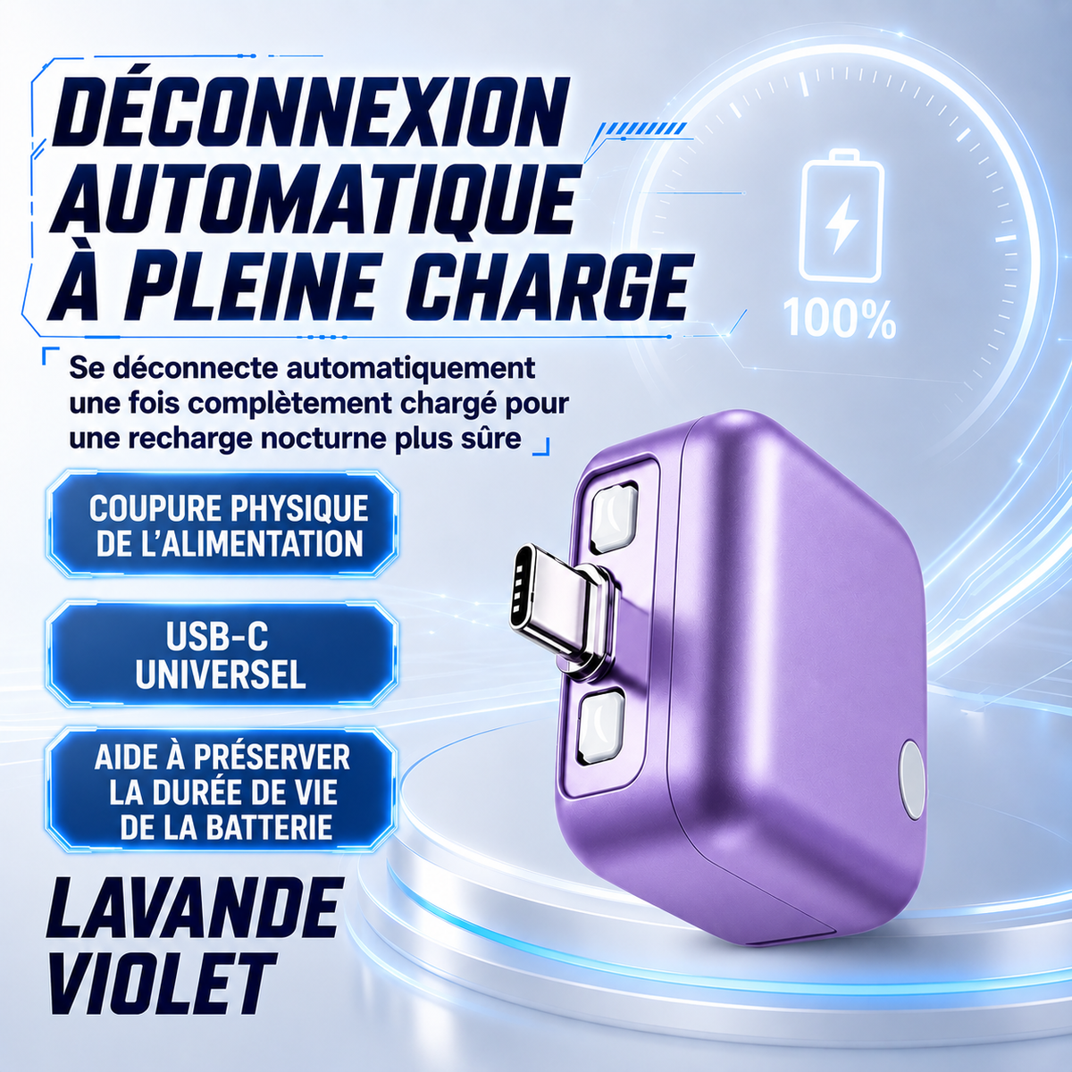 🔥 DERNIER JOUR : -80 % Protecteur de charge USB-C 140 W avec IA et arrêt automatique à pleine charge