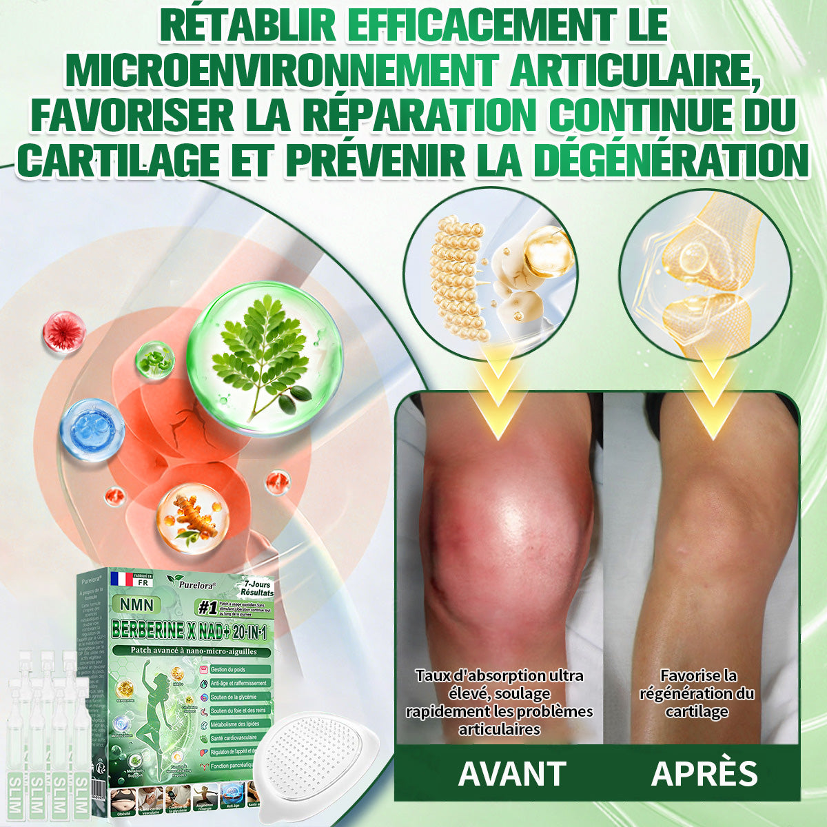 Pharmacie Officielle 🇫🇷🏥 | Purelora® Berbérine 20-en-1 – Sérum Minceur & Bien-être + Patch Nano Microneedle (1 fois par jour, résultats visibles en 7 jours) ✅ Obésité, Diabète, Apnée du sommeil, Problèmes articulaires