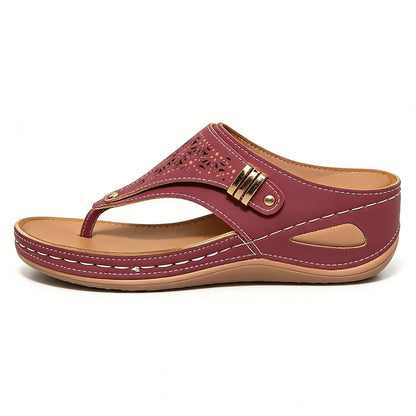 Sandales compensées confort femme – Soutien de la voûte plantaire & talon stable