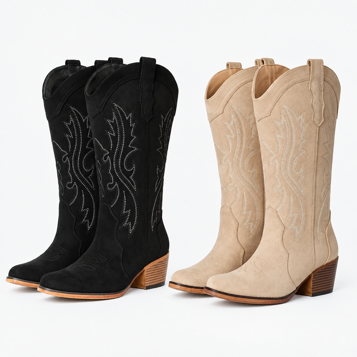 🔥 DERNIER JOUR -80% 🔥 Bottes Western d’Hiver Imperméables pour Femme | Doublure Chaude & Maintien de la Voûte Plantaire