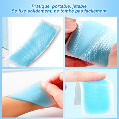 HEATWOLF® Patchs Rafraîchissants – Lot de 10 | Fraîcheur immédiate par temps chaud, pour enfants et adultes, front, nuque et corps