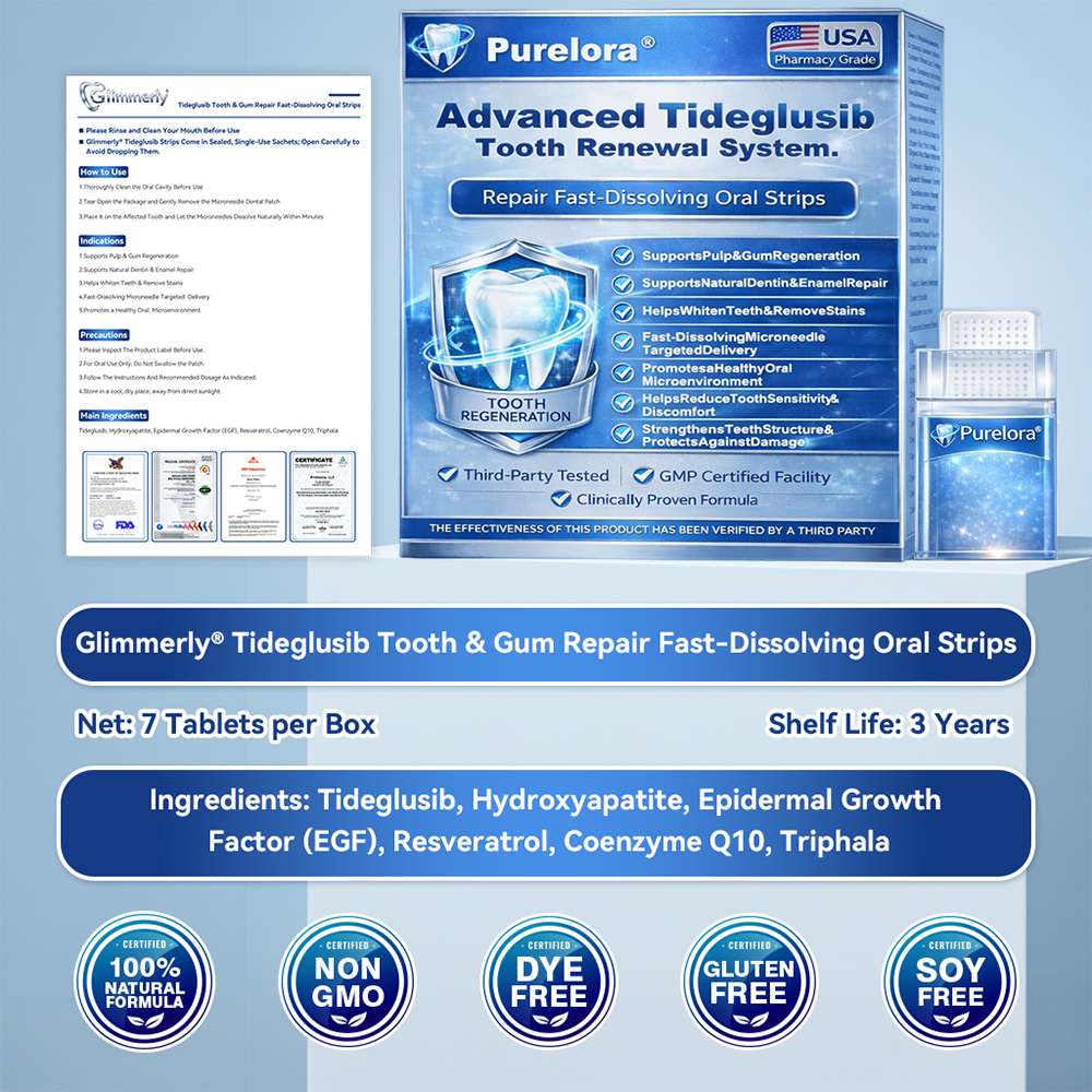 🏥 Pharmacie en Ligne | purelora® 😁 Bandes Buccales Tideglusib à Dissolution Rapide pour Dents & Gencives 🦷
