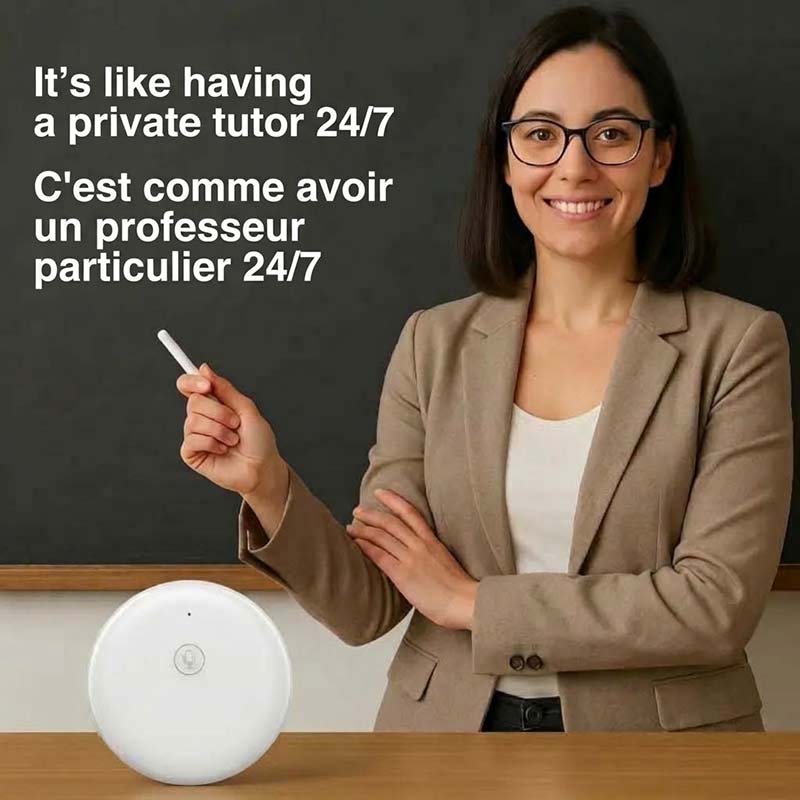 🔥 -49 % | Traducteur vocal intelligent avec IA – Votre coach linguistique de poche 24 h/24, 7 j/7 (165 langues)