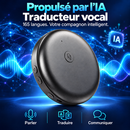 🔥 -49 % | Traducteur vocal intelligent avec IA – Votre coach linguistique de poche 24 h/24, 7 j/7 (165 langues)