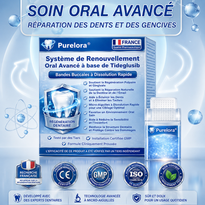 🏥 Pharmacie en Ligne | purelora® 😁 Bandes Buccales Tideglusib à Dissolution Rapide pour Dents & Gencives 🦷