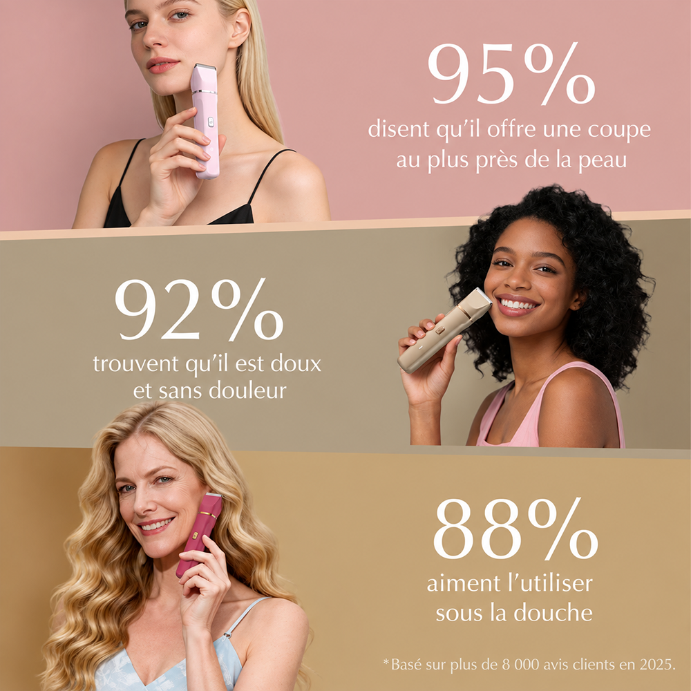 🔥 DERNIER JOUR : -80 % DE RÉDUCTION ✅ Tondeuse Bikini 2-en-1 Femme – Rasage Doux & Précis pour Une Peau Parfaite