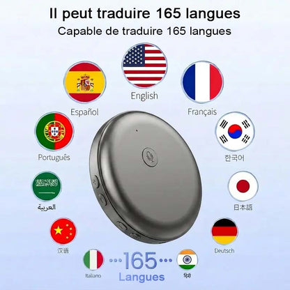 🔥 -49 % | Traducteur vocal intelligent avec IA – Votre coach linguistique de poche 24 h/24, 7 j/7 (165 langues)