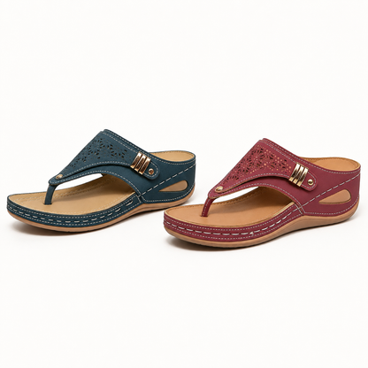 Sandales compensées confort femme – Soutien de la voûte plantaire & talon stable