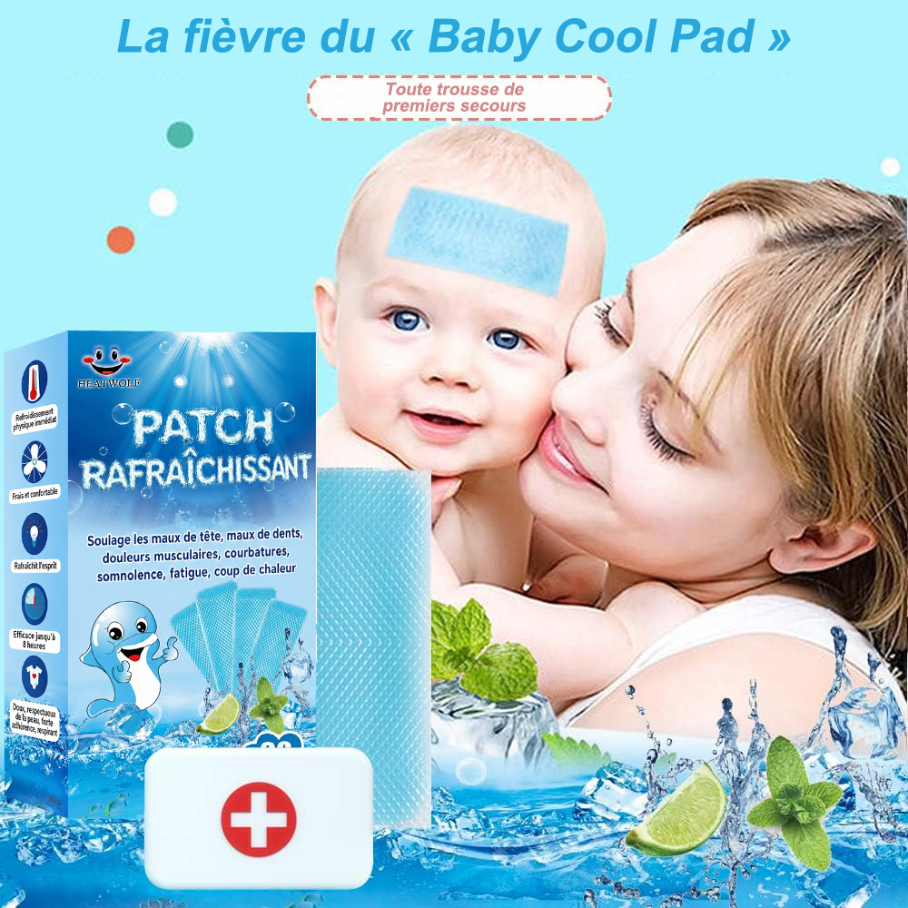 HEATWOLF® Patchs Rafraîchissants – Lot de 10 | Fraîcheur immédiate par temps chaud, pour enfants et adultes, front, nuque et corps