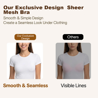 ✨ Soutien-gorge femme en maille transparente ultra-légère – Respirant, sans rembourrage, avec armatures & bretelles convertibles