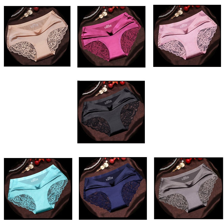 7Pcs Women's Pants exy Panties 2026 Women's Iace lingerie Solid Color Seamless briefs Mid-Rise Briefs Woman cotton underwear
