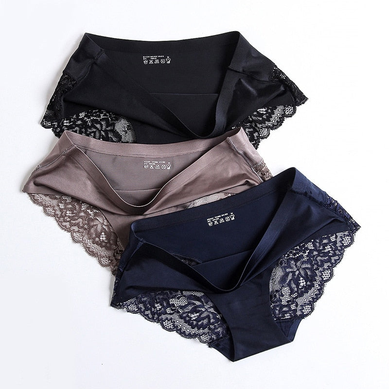 7Pcs Women's Pants exy Panties 2026 Women's Iace lingerie Solid Color Seamless briefs Mid-Rise Briefs Woman cotton underwear