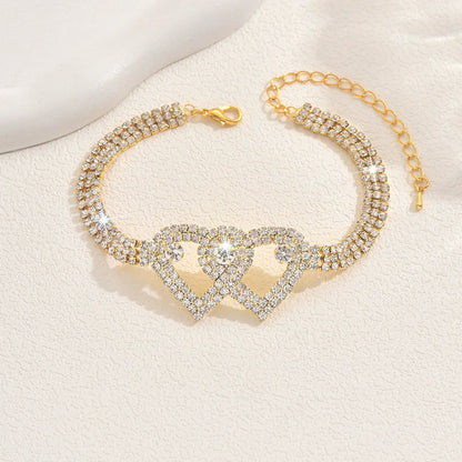 𝐂𝐙𝐓𝐈𝐂𝐋𝐄® Bracelet de Cheville à Chaîne Cœur Taille Diamant