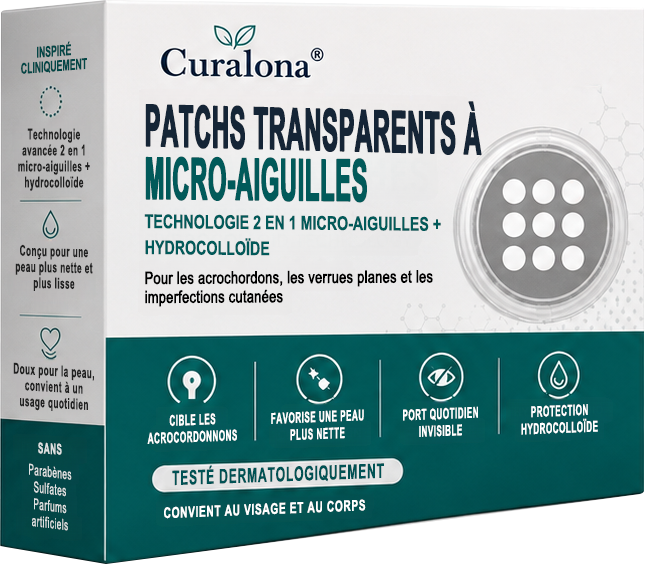 🏥Pharmacie en ligne française🔥 Curalona® Patch 2-en-1 à Micro-Aiguilles & Hydrocolloïde | Pour les Acrochordons, les Verrues Plates et les Excroissances Cutanées Indésirables | Amélioration Visible dès 5 Jours