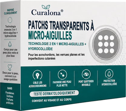 🏥Pharmacie en ligne française🔥 Curalona® Patch 2-en-1 à Micro-Aiguilles & Hydrocolloïde | Pour les Acrochordons, les Verrues Plates et les Excroissances Cutanées Indésirables | Amélioration Visible dès 5 Jours
