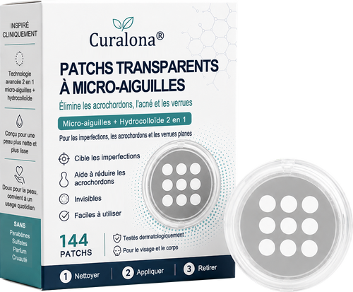 💖Patch 2-en-1 Curalona® : Microneedle & Hydrocolloïde🍀 | Élimine les grains de beauté en relief, les verrues planes et les acrochordons | Aide à atténuer les rides, les cicatrices et les imperfections | Patch invisible adapté au visage et au corps