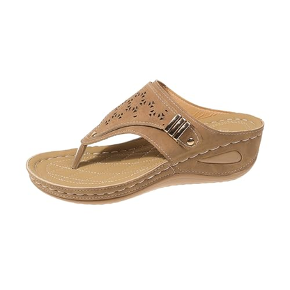 Sandales compensées confort femme – Soutien de la voûte plantaire & talon stable