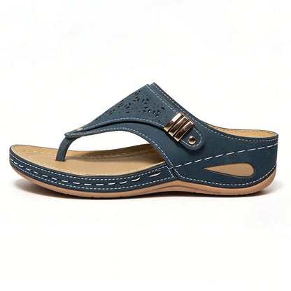 Sandales compensées confort femme – Soutien de la voûte plantaire & talon stable