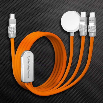 BVJ ™ 100 W – Câble de charge rapide 3-en-1 avec chargeur Apple Watch